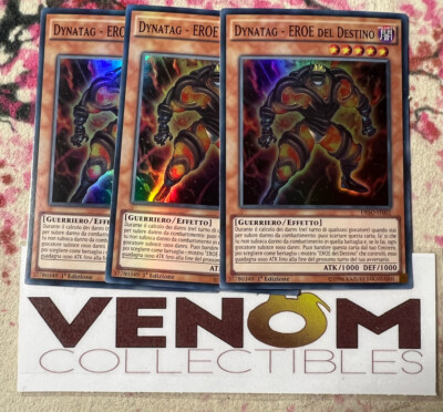 3x (M/NM) *ITALIAN* Destiny HERO - Dynatag DESO-EN002 Super Rare 1st Ed. YuGiOh-image