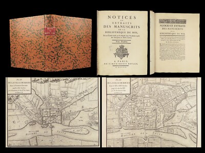 1790 JOAN of ARC 1ed Academie Royale Science MAPS of Rouen Arabic Pilgrimages-image