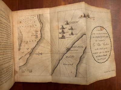 1785 History Revolution of South Carolina, Vol 1 w Fort Moultrie War Folding MAP-image