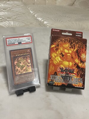 YuGiOh PSA 9 MINT Infernal Flame Emperor Ultimate Rare W6S-JP003 + Bonus Box-image