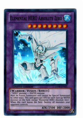 Yugioh- 1X Elemental HERO Absolute Zero - Super Rare - Limited - GENF-ENSE1 - NM-image