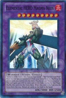 Yugioh - Elemental HERO Magma Neos - Super Rare NM - Free Holographic Card-image
