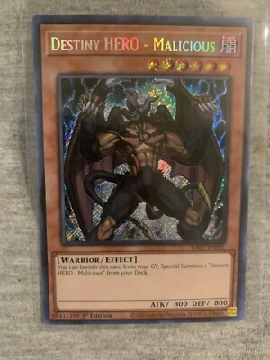 Destiny HERO - Malicious (Secret Rare) RA03-EN001 Quarter Century Bonanza 1st...-image