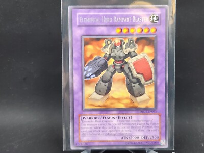 YuGiOh Elemental Hero Rampart Blaster DR04-EN093 Dark Revelation Rare LP-image