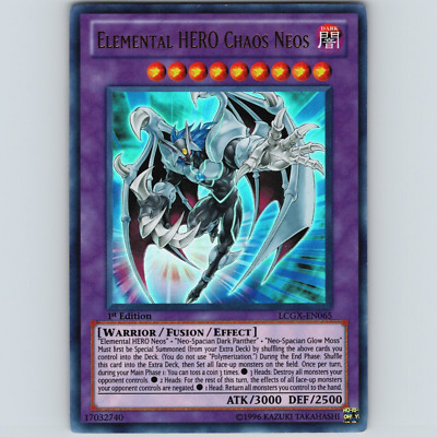 Yugioh Elemental HERO Chaos Neos LCGX-EN065 Unlimited Ultra Rare Holo - VLP-NM-image