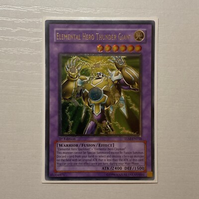 Yu-Gi-Oh! - 1st Edition TLM-EN036 E.Hero Thunder Gaint - Ultimate Rare VLP/NM-image