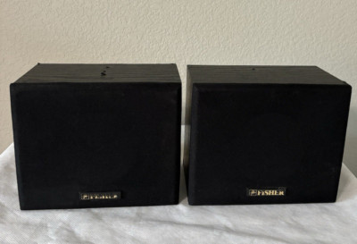 Fisher Pair of Shelf Surround Speakers WS-R424 60 Watts Tested-image