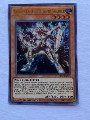 Yugioh - Elemental Hero Solid Soldier - CT15-EN003 - NM - 1st - Ultra Rare 2015-image