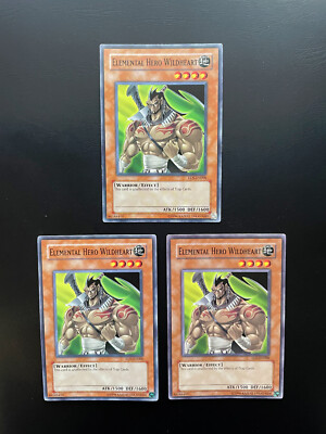 Yugioh Elemental Hero Wildheart EEN-EN008 Common Unlimited Edition Damaged X3-image