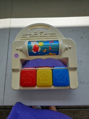 Vintage Fisher Price Musical Toy 1989 # 1102 Lights Piano N Sound Working-image