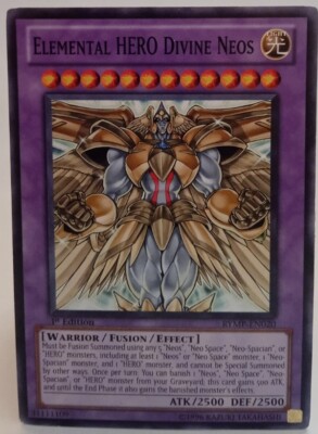 Yu-Gi-Oh! TCG Elemental HERO Divine Neos Ra Yellow Mega-Pack RYMP-EN020 1st...-image