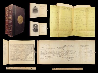 1885 Civil War Memoirs of Ulysses S Grant | 1st edition 2v | Maps & Leather-image