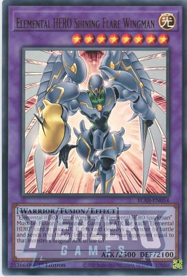 Yugioh Elemental HERO Shining Flare Wingman BLAR-EN054 Ultra Rare 1st Ed NM/LP-image