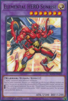 1X NM Elemental HERO Sunrise - BLC1-EN155 - Common 1st Edition-image