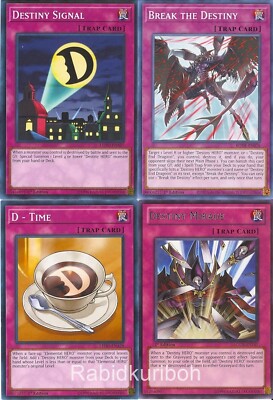 Yugioh Destiny HERO Support Traps - Mirage + D-Time + Signal + Break-image