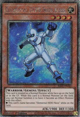 Yugioh Elemental HERO Neos Alius RA03-EN184 - Platinum Secret Rare-image