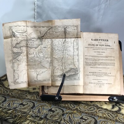 1813 A Gazeteer of the State of New York Carefully Written - Full Leather -image