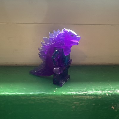 Custom PAD Printed Shogun Warriors LEGO GODZILLA (CLEAR PURPLE VARIANT) MiniFig-image