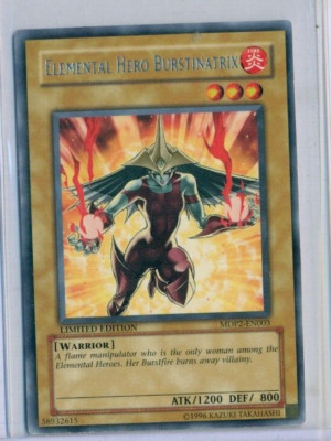 TRADING CARD - YU-GI-OH-ELEMENTAL HERO BURSTINATRIX-WARRIOR-ATK/1200 DEF/800-image