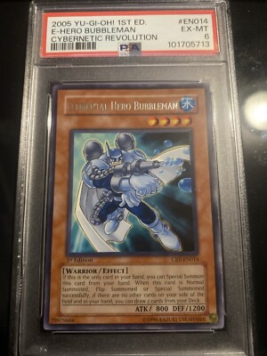 PSA 6 Elemental Hero Bubbleman (UTR) CRV-EN014 Cybernetic Revolution 1st Edition-image