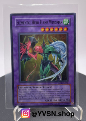 Yugioh! Elemental Hero Flame Wingman DP1-EN010 Super Rare *see description*-image