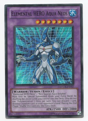 Elemental HERO Aqua Neos LCGX-EN057 Super Rare Yu-Gi-Oh Card (Unl) New-image