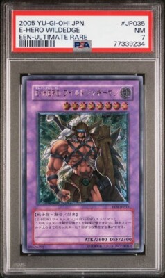 YuGiOh PSA 7 Near MINT EEN-JP035 Ultimate Rare Elemental Hero Wildedge Japanese-image