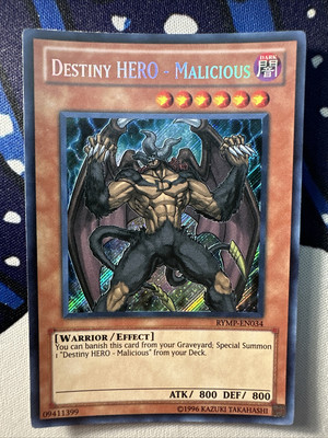 Destiny HERO - Malicious (ScR) RYMP-EN034 Ra Yellow Mega Pack Unlimited-image