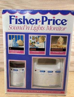 VTG Fisher Price Sound 'N Lights Baby Monitor Transmitter Receiver 1550 Tested-image