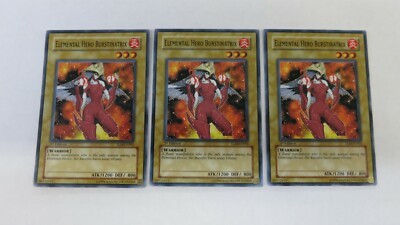 3x ELEMENTAL HERO BURNSTINATRIX 1ST EDITION TLM-EN002 COMMON YUGIOH  NM UNPLAYED-image