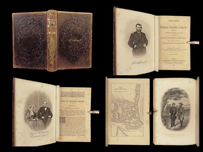1868 CIVIL WAR 1ed Life General Ulysses S Grant Battles Vicksburg MAPS Lincoln-image