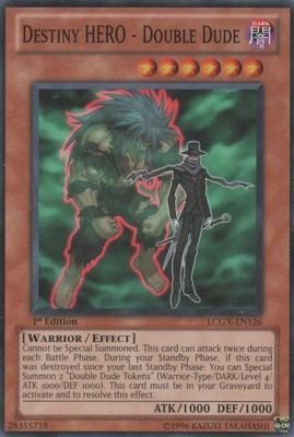 Destiny HERO - Double Dude - LCGX-EN126 - Common - 1st Edition - Heavily Played-image