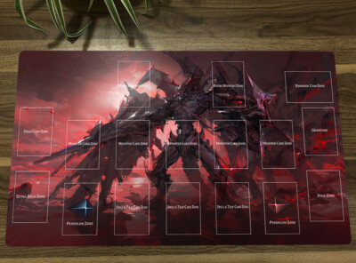 YGO Destiny HERO - Plasma Playmat CCG TCG Trading Card Game Mat Free Bag-image