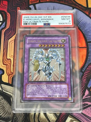 Elemental Hero Shining Flare Wingman (Ultimate Rare)-(EEN-EN036) PSA 8 - Yugioh-image