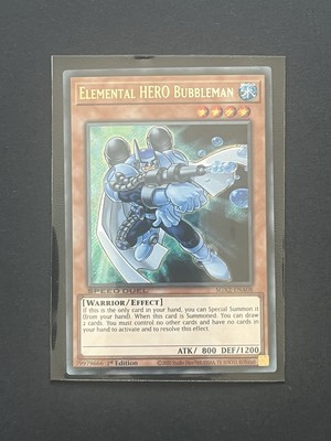 Elemental HERO Bubbleman - SGX2-ENA08 - Secret Rare 1st Edition NM YuGiOh Card-image