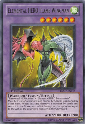 Light Play x 1 Elemental HERO Flame Wingman - LCGX-EN045 - Secret Rare - Unlimit-image