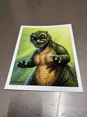 Sdcc 2022 Mondo Little Godzilla Poster Number & Signed Jason Edmiston-image