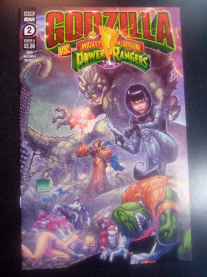 Godzilla vs MMPR #2 (Of 5) Cover A  Freddie Williams II IDW Comic Book 1st Print-image