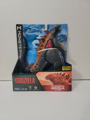 Playmates Toys Godzilla vs Kong Battle City Destruction Godzilla W/Tank 2022 New-image