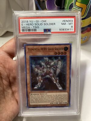 2018 Yu-Gi-Oh! - Elemental HERO Solid Soldier - CT15-EN003 - Ultra Rare - PSA 8-image