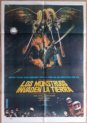 Destroy All Monsters ORIGINAL Spanish '68 POSTER RETRO Ishiro Honda Godzilla art-image