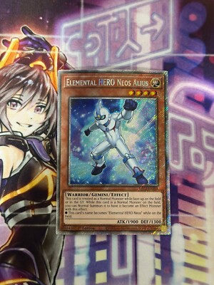 Yugioh Elemental Hero Neos Alius Platinum Secret Rare RA03-image