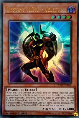 DUOV-EN069 DESTINY HERO - CELESTIAL ULTRA RARE 1ST EDITION YuGiOh CARD-image