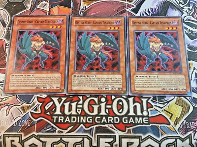 ***3x Destiny Hero - Captain Tenacious 1st Ed 3x*** EOJ-EN00 | Comm | YuGiOh! NM-image