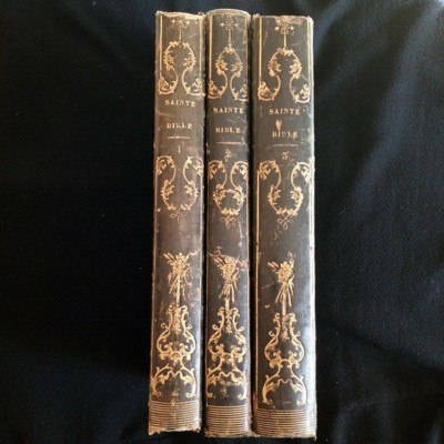 The Bible By The Maistre of Sacy Hardback Many Figures On Steel 1 Map-image