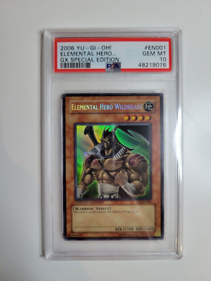 Yugioh PSA 10 Elemental Hero Wildheart GSE-EN001 Secret Ultra Rare-image