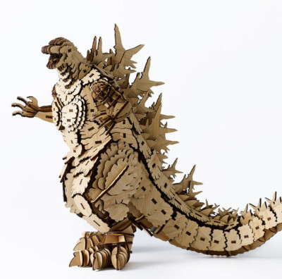 Bamboo Art wa-gu-mi Godzilla (2023) Craft Puzzle Figure Japan Limited New 2024-image