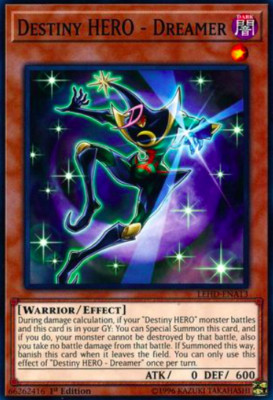 1X NM Destiny HERO - Dreamer - LEHD-ENA13 - Common 1st Edition yugioh-image
