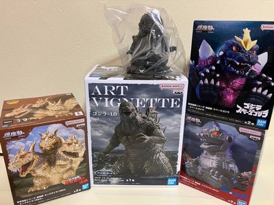 Godzilla Art Vignette Prize Figure Set Mechagodzilla SpaceGodzilla King Ghidorah-image