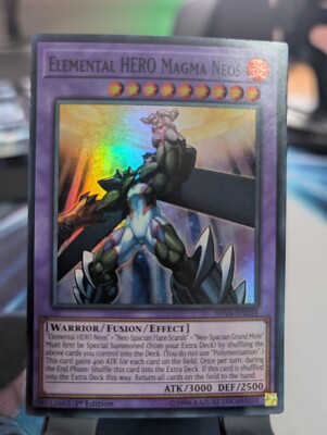 YuGiOh! Elemental HERO Magma Neos SHVA-EN034 Super Rare 1st Ed-image
